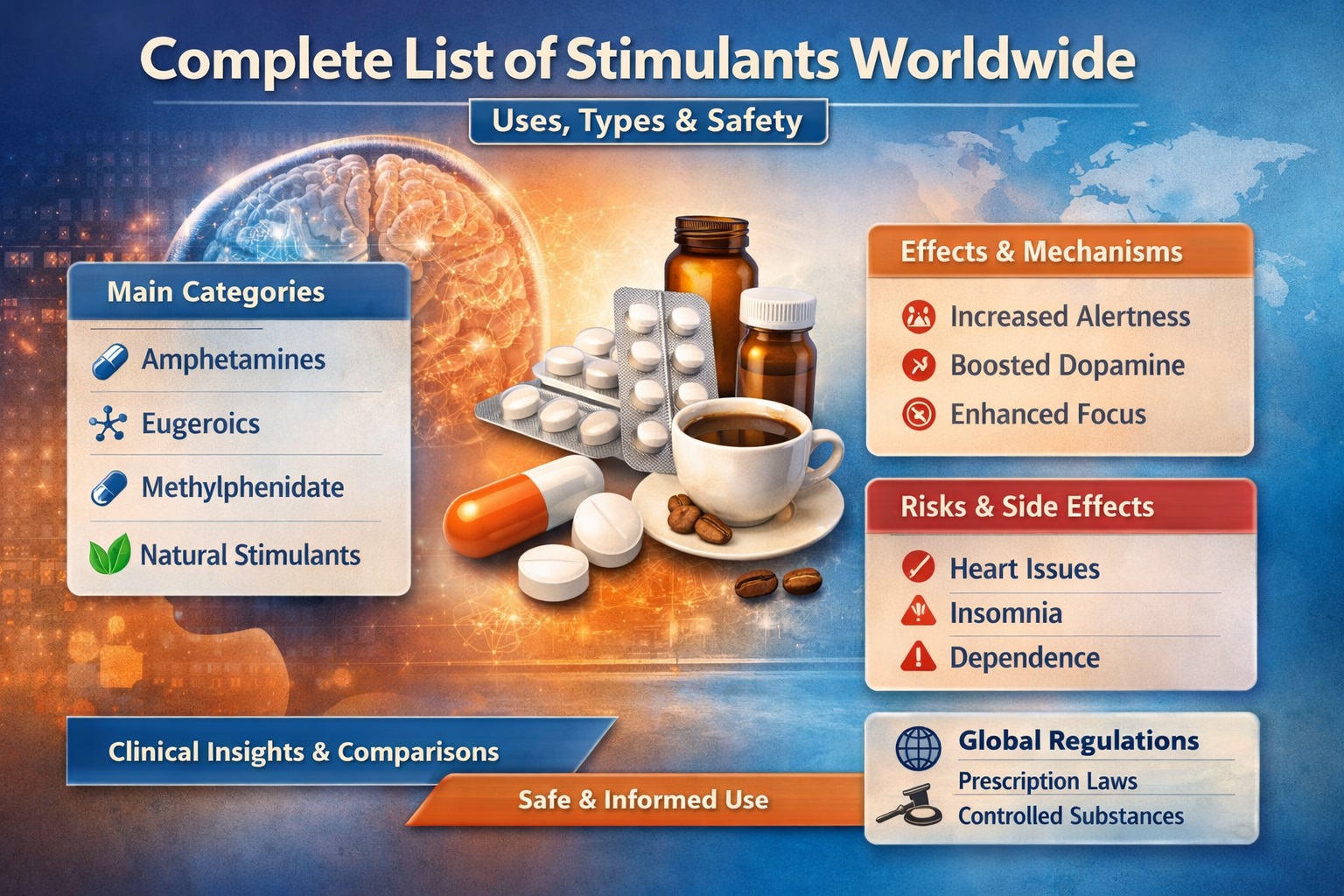 Complete List of Stimulants: A Global, Clinical–Editorial Overview